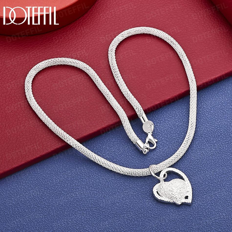 

Кулон в виде змеи и сердца из стерлингового серебра 925 пробы, модное ожерелье, свадебные украшения 45cm