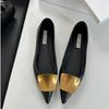 Women Fashion Buckle Flats Shoes2026 Spring Solid Color Lady Pointed Toe Shoes Elegant Woman Commuting Wearing Office Shoes