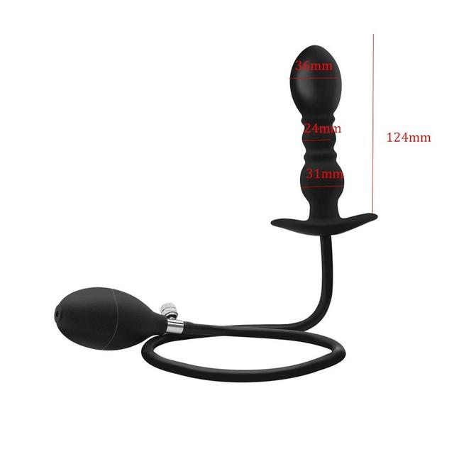 Inflatable Buttplug Anal Pump Expander Anus Dilator G Spot Stimulator Prostate Massager Inflator Extender Vagina Female Sex