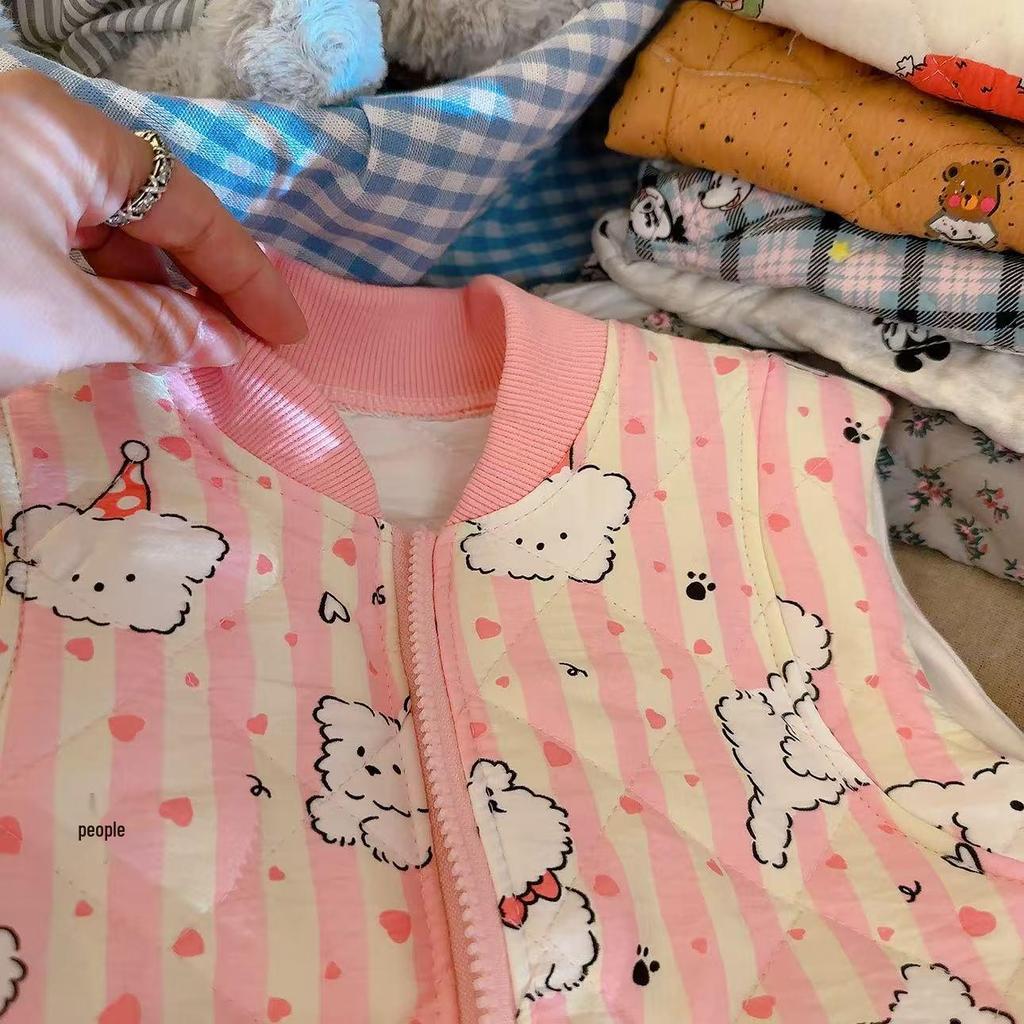 Chaleco de Algodón de Dibujos Animados para Niños - Ropa de Abrigo Cálida Acolchada para Niñas y Niños
