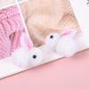 Furry Ball Plush Rabbit DIY Lantern Accessories - Cute Cartoon Hair Clip with Icelandic Wool for Kids, Mid-Autumn Festival.