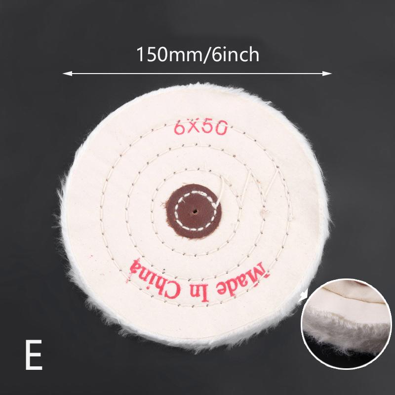 3/4/5/6/7/8" Wheels Buffing Polishing Wheel Cotton Lint Cloth Buffing Wheel Gold Silver Jewelry Mirror Polishing Wheel Flannelette