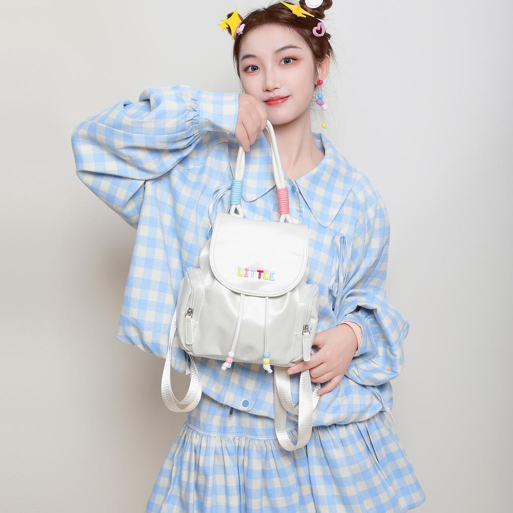 A Small Backpack for Female College Students Traveling, A Trendy Brand Commuter Backpack