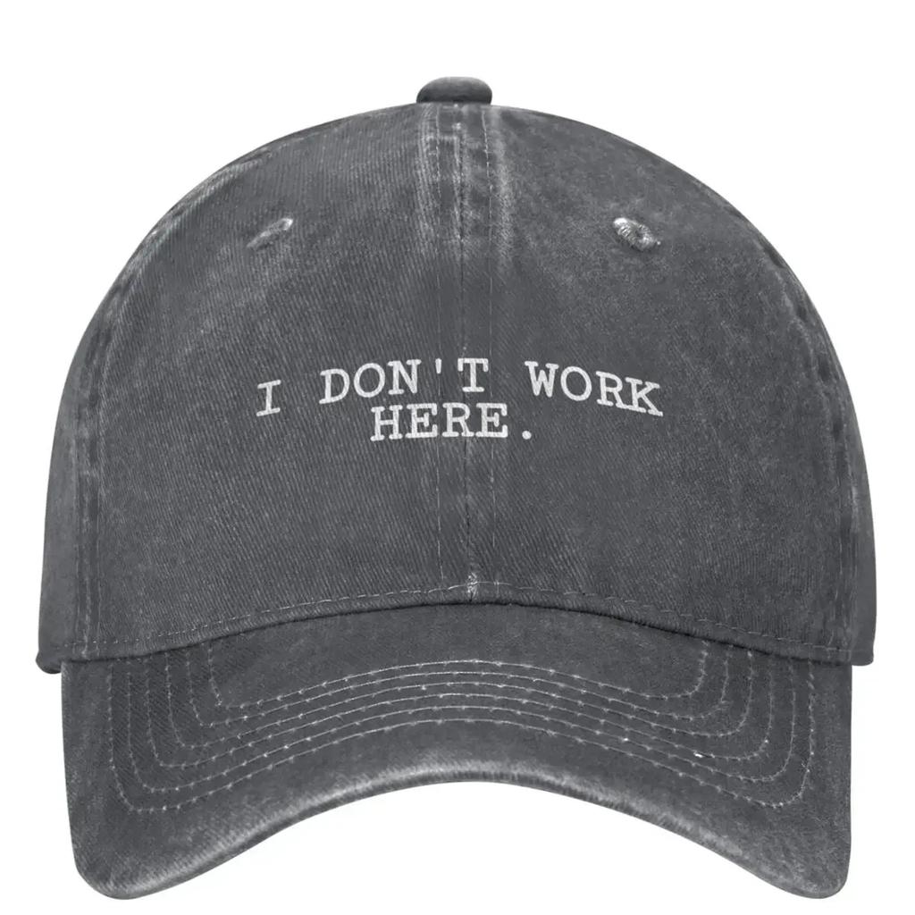 I DONT WORK HERE Baseball Cap Funny Trucker Fashion Outdoor Gym Baseball Caps
