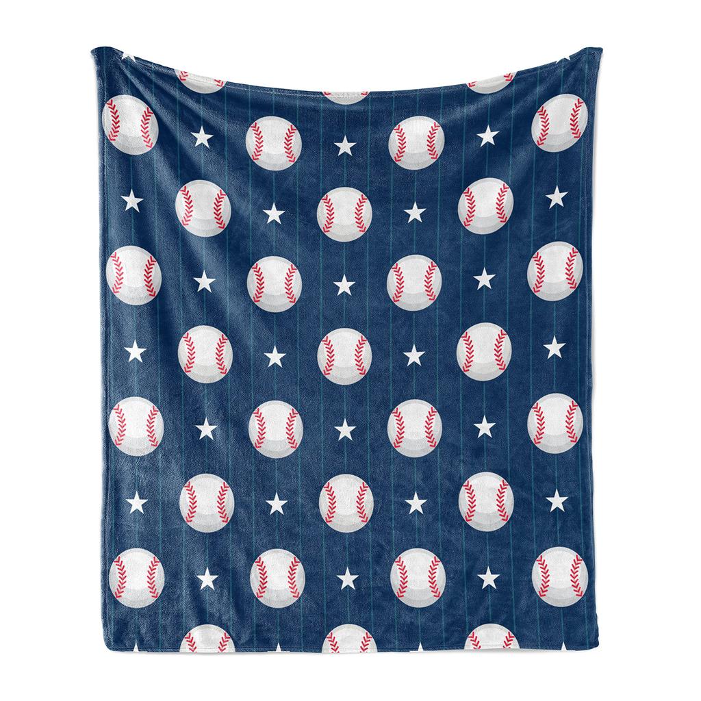 Blanket Softball Baseball in Grey Throw Blanket Ultra Soft Velvet Blanket Lightweight Bed Blanket Quilt Durable Home Decor