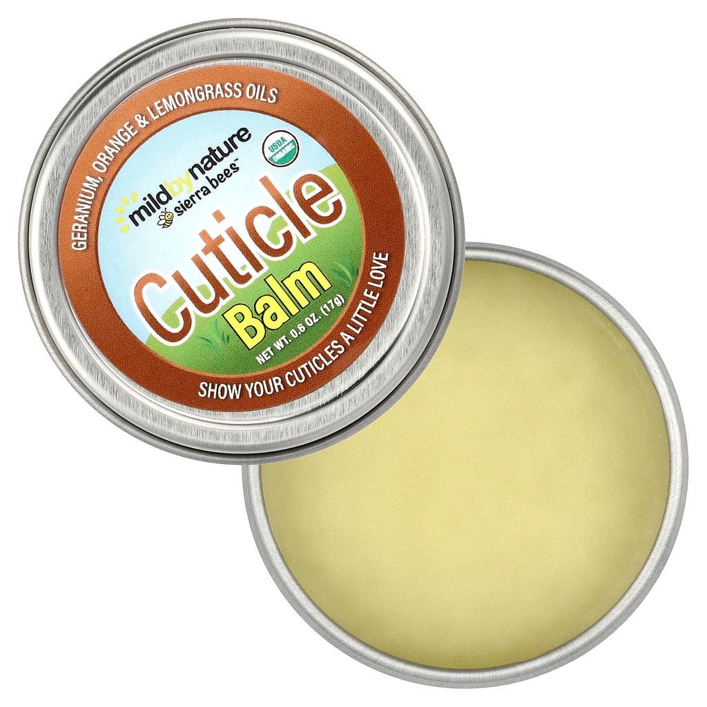 Mild By Nature, Sierra Bees™, Cuticle Care Balm, Geranium, Orange & Lemongrass, 0.6 oz (17 g)