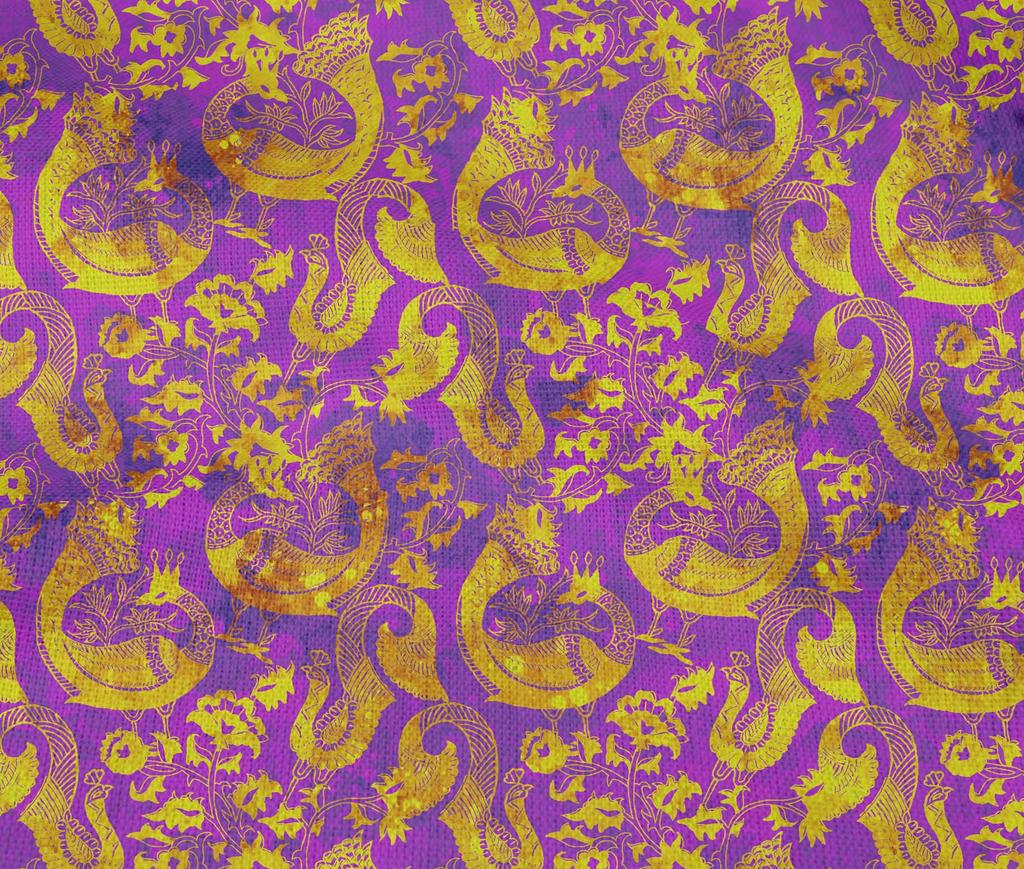 oneOone Cotton Flex Magenta Fabric Batik Sewing Material Print Fabric By The Yard 40 Inch