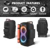 Portable Speaker Dust Case for JBL PARTYBOX 520/320/310/120/110 with Mic Pocket Double-Sided Speaker Storage Bag Waterproof