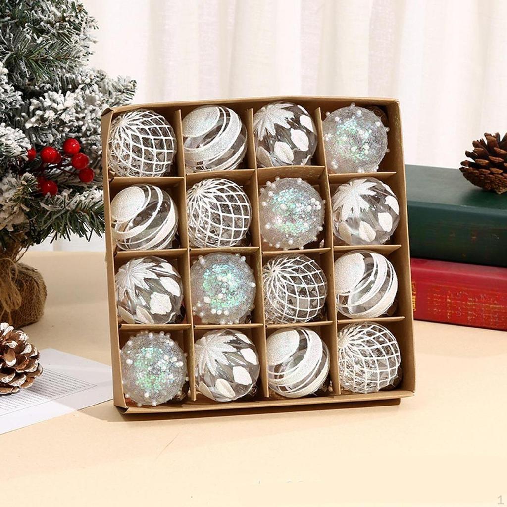 16 Pieces Christmas Ball Ornaments Reusable Party Favor Xmas Decor Tree Hanging for