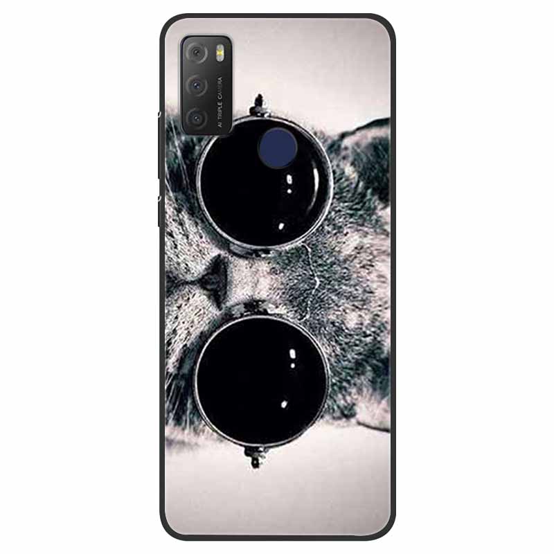 For TCL 20Y Case Marble Soft Silicone Back Wolf Shell for TCL 20E 6125F 6.52 Inch Fundas Phone Cover For TCL20Y 6156D 20 E Coque