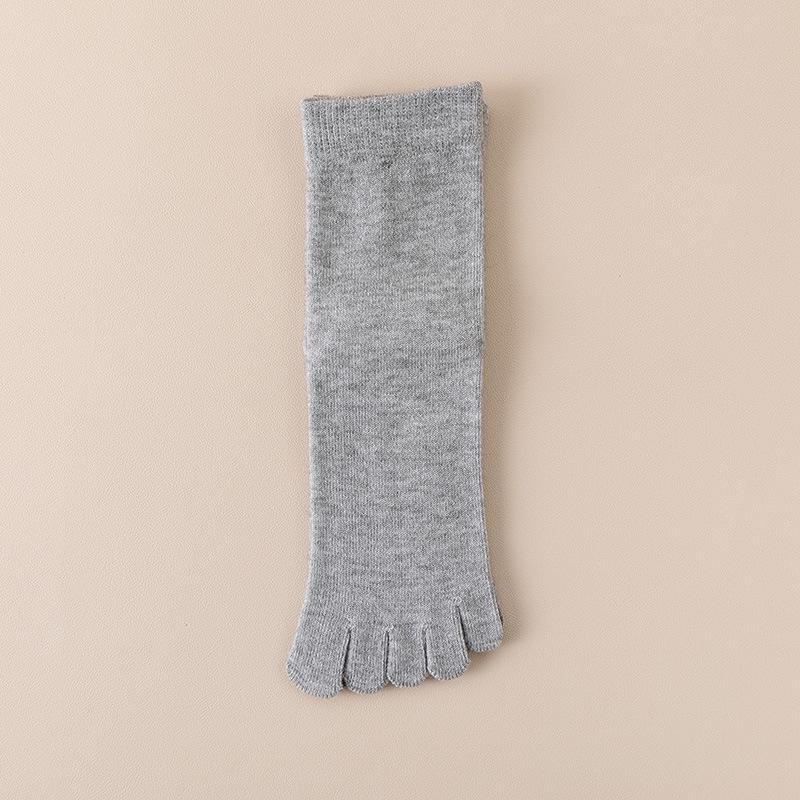 Women's Warm Wool Mid-Calf Five-Toe Socks - Multi-Color, Thick, Cold-Resistant for Autumn and Winter