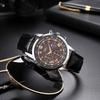 Men'S Watch Platform Watch Men'S Three-Eyed Roman Belt Business Quartz Watch