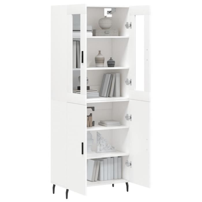 VidaXL Highboard White 69.5x34x180 Cm Engineered Wood 3198225
