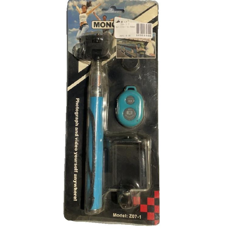 

Stainless Extendable Steel Selfie Stick With Bluetooth Remote Outdoor Control SkyBlue