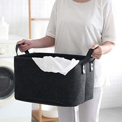 Hot Container Foldable Box Clothes Organizer Storage Basket Sundries Pouch Felt
