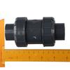 Durable UPVC One-way Valve Black 1/2" Check Valve True Union Double Union Backflow Valve Water Oil