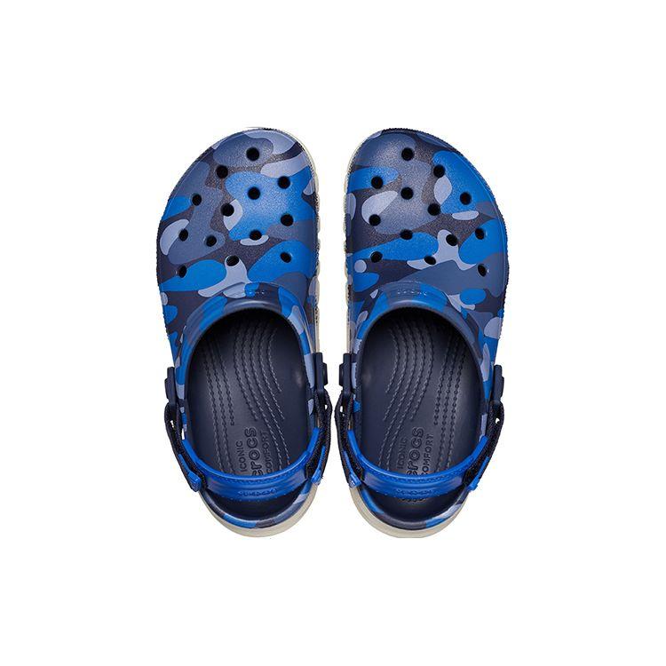 Crocs Duet Max Clog EVA Camouflage Men Clogs Blue Gray 209192-46K