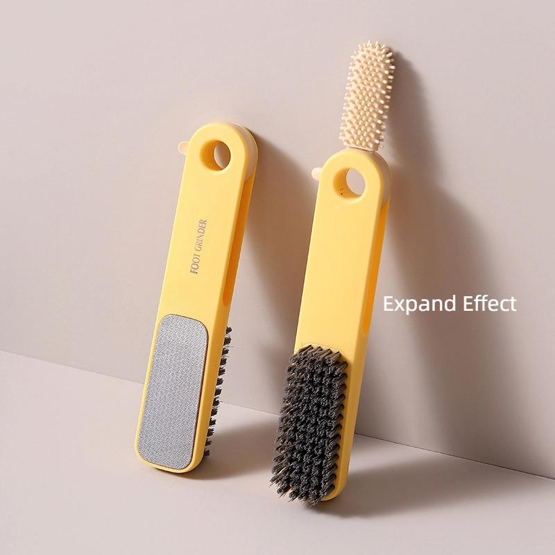 

Dead Skin & Callus Remover Footplate File to Heel Sole Scraping Stainless Steel Foot Grinder Pedicure Tool with Cleaning Brush жовтий