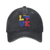 Liebe Venezuela Karte Flagge Dreifarbig Lässige Baseballkappe Laufen Hippie Trucker-Kappe Sommer Sonnenschutz Paar Damen Baseballkappen
