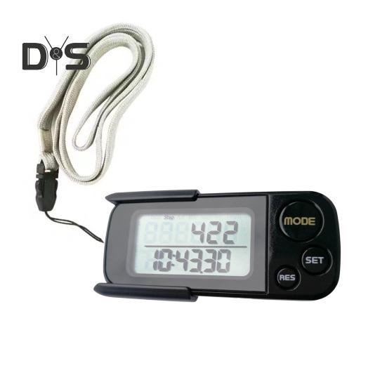 Walking 3D Pedometer with Clip And Lanyard 30 Days Memory Simple Step Counter with LCD Display Accurate Activities Fitness Tracker for Men Women