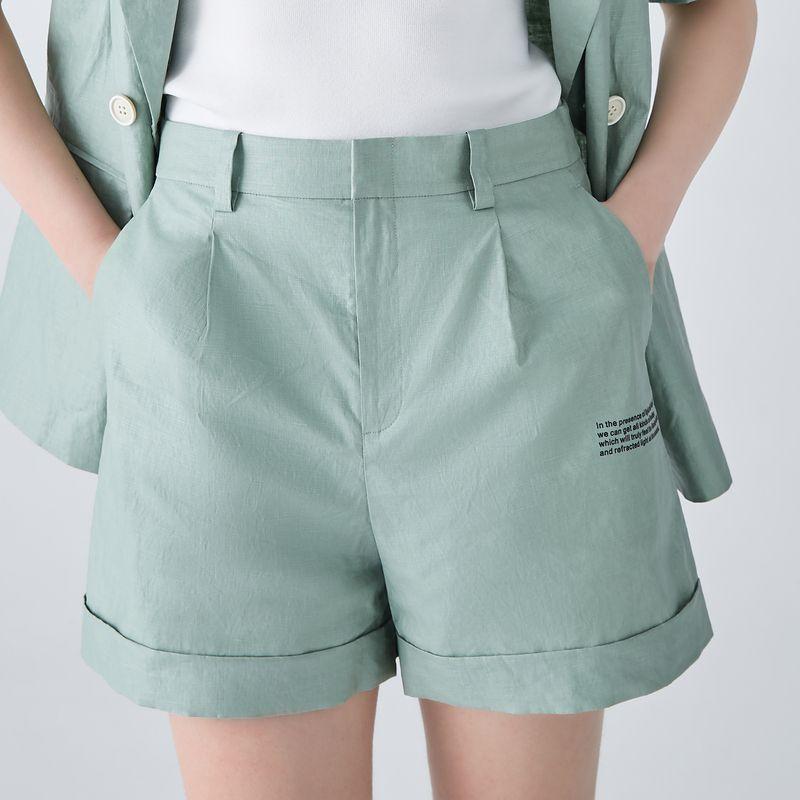 

Obeg Summer Modern A- line High Waist Design Shorts