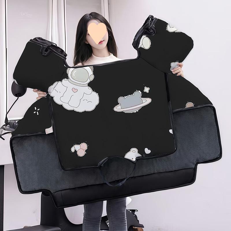 Winter Fleece Lined Windshield Cape: Thickened Windproof Cover for Neck, Shoulder Protection, Warmth & Cold Retention