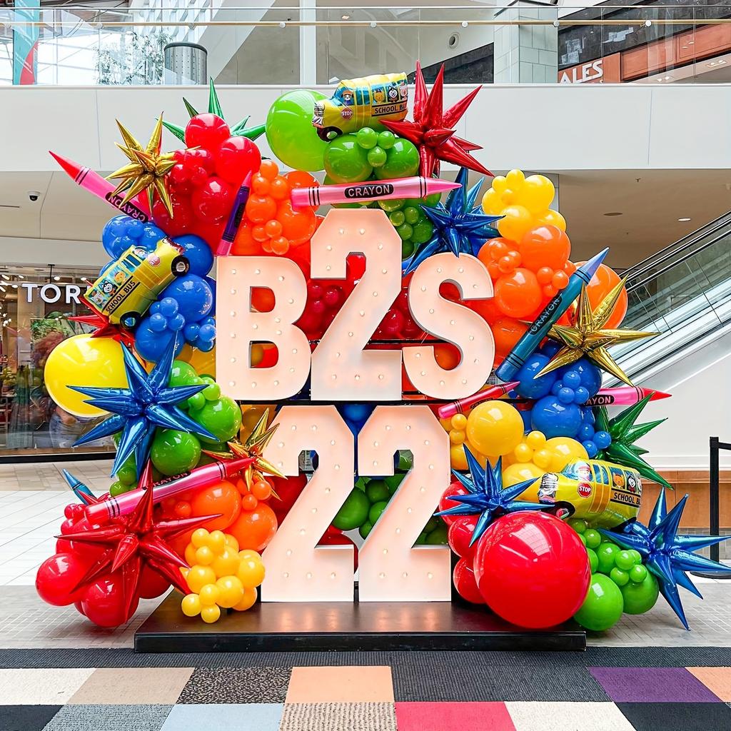 12 Colorful Water Droplet Balloons, Exploding Star Aluminum Foil Balloons, Used for Wedding, Birthday, Party, Shower Decoration