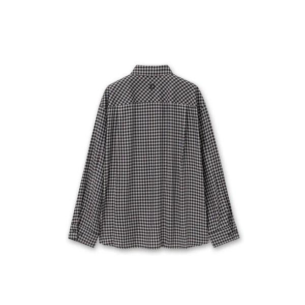 [wooyoungmi] Black Modal Check Shirt W263SH09824B