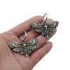 Personality Trendy Punk Ancient Death Moth Skull Dangle Earrings for Women Men Hallowmas Party Gothic Jewelry Accessories Gifts