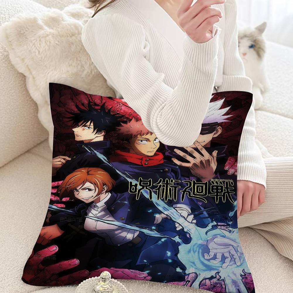 Yuji Itadori And Ryomen Sukuna Classic Movie Maple Design Cushion Cover Happy Autumn Harvest Decor Holiday Decorati Pillow Cover