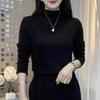 Women's Elegant Rhinestone Half-High Collar Fleece Shirt for Autumn/Winter