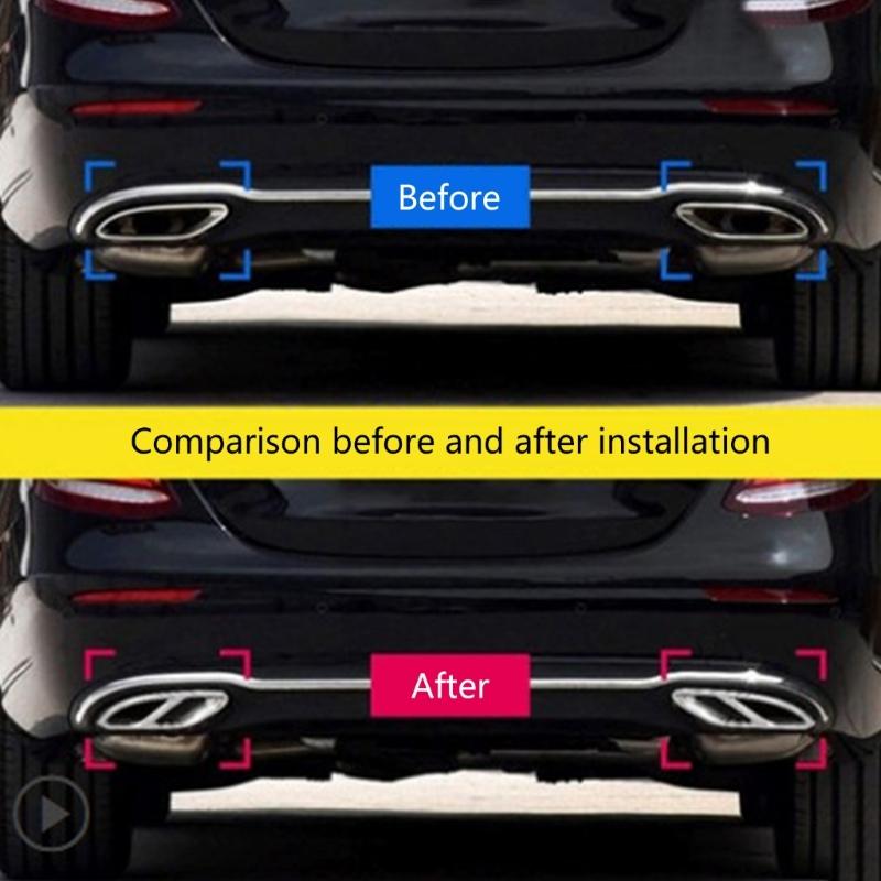 2Pcs Car Exhaust Pipe Mufflers Cover Replacement Rear Cylinder Exhaust Pipe Decorate Cover Trim for W205 W213
