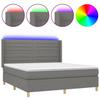 VidaXL Sommier à Lattes de Lit avec Matelas et LED, Lit Rembourré, Lit Double, Lit Adulte de Chambre à Coucher Intérieur, 3138966