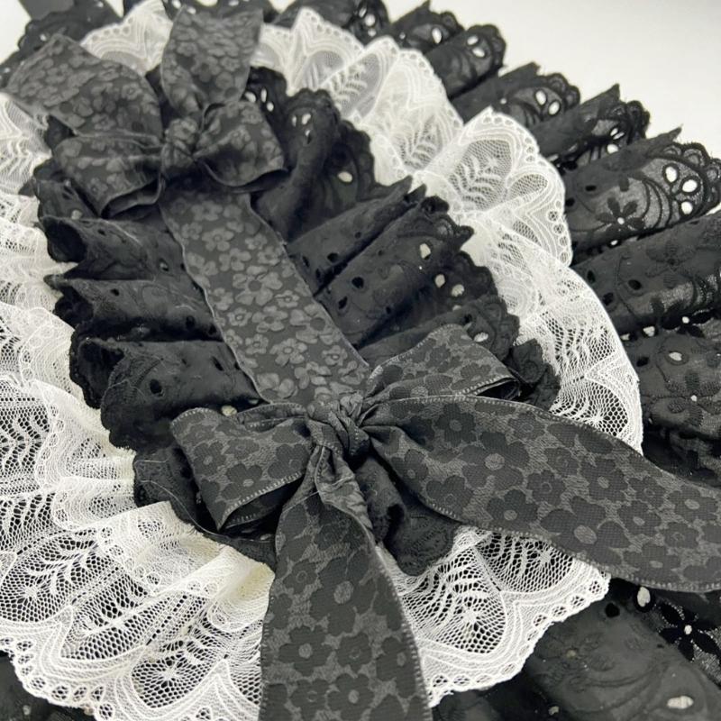 Victorian Dancing Party Anime Hat With Lace Bowknot Floral Design Adjustable Headbands For Women Girls Sun Protecting