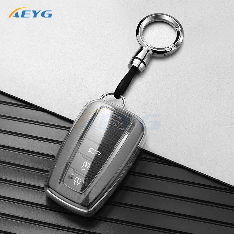 Tpu Car Key Case Cover Shell Fob For Toyota Chr Camry Corolla Rav4 Highlander C-Hr Prius Land Cruiser Prado Keychain Accessories