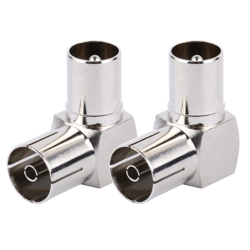 

2Pieces 90 Degree TV Aerial Cable Connector RF Coaxial F Female Socket Right Angled To TV Male Plug Coaxial Connectors 1