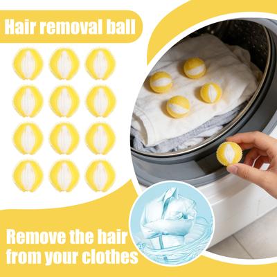 12-pack Pet Hair Remover, Washing Machine Safe, Reusable Pom-poms For Removing Pet Hair And  Hair.