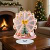 Ruchome świąteczne koło młyńskie z motywem drzewka - świąteczna dekoracja stołu na tacę piętrową, kominek, wesele, prezent noworoczny