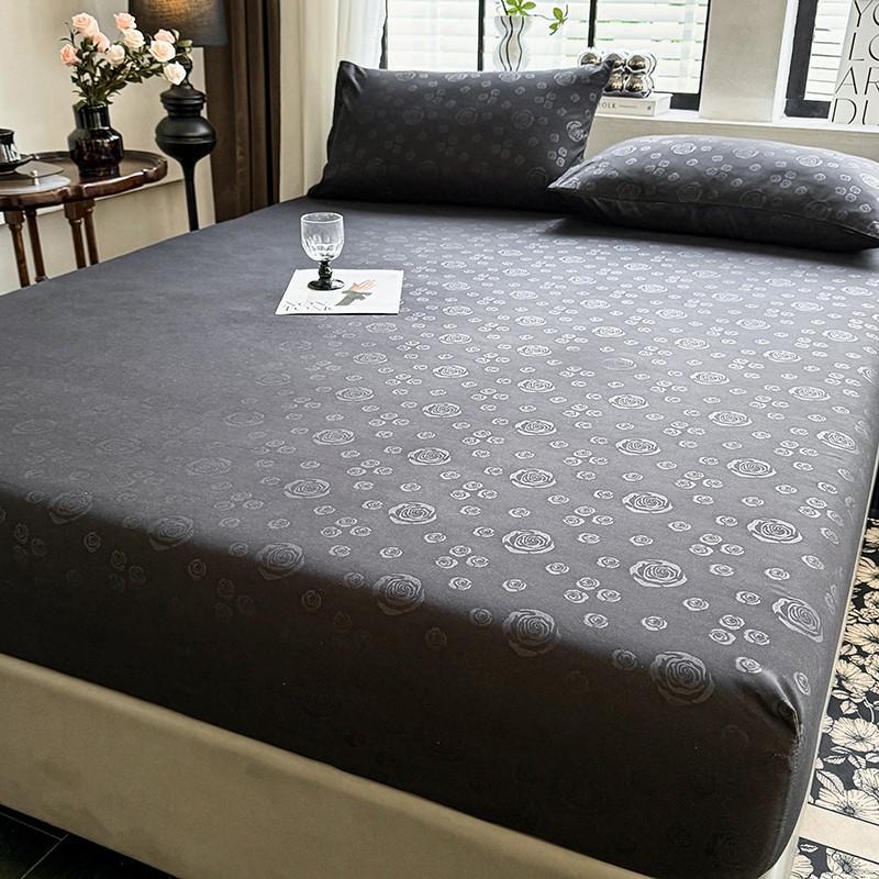 The New Skin-friendly Brushed Fitted Sheet All-inclusive Bed Cover Supports Washing