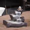 YXY Backflow Incense Burner Both Sides Converge Ceramic Crafts 2025 Newest Stick Incense Holder Zen Living Room Decorations