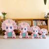 Cartoon Triceratops Jurassic Plush Toy Dinosaur Series Pink Stuffed Animal Doll Cute Soft Kids Gift