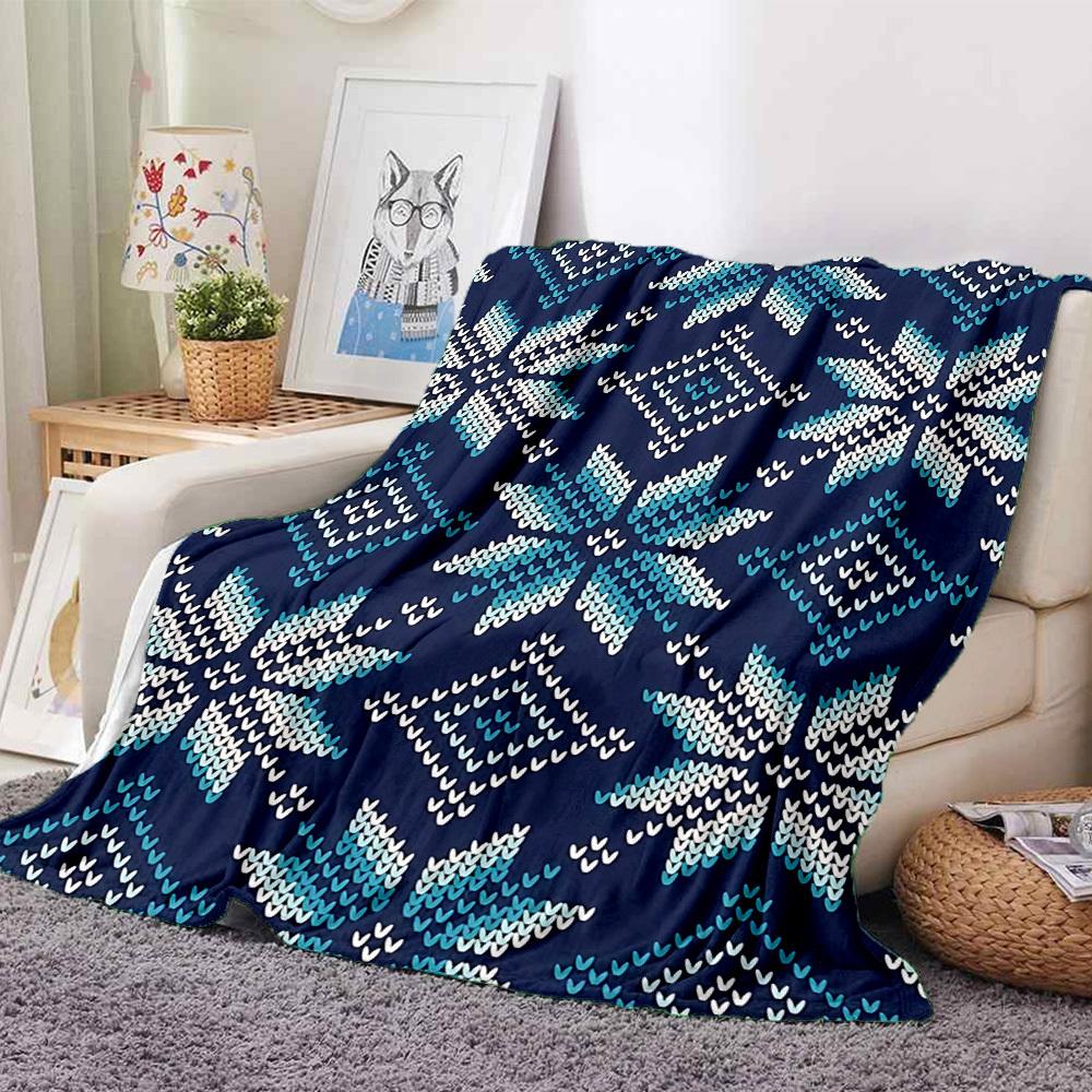 1pc Winter Snowflakes Blanket, Lightweight Flannel Throw Blanket for Sofa, Bed, Travel, Camping, Living Room, Office, Couch053