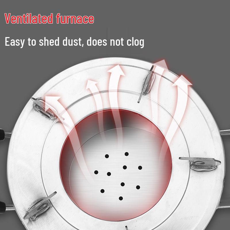 Portable Stainless Steel Smokeless Wood Gasifier Stove for Outdoor, Camping, and Household Heating