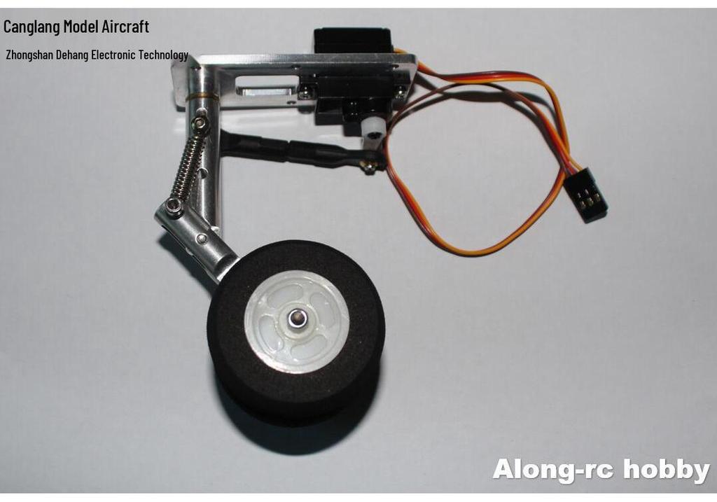 Cang Lang Remote Control Aircraft DIY Parts: Servo Kneeling Shock Absorber with Front/Rear Wheels and Steering Landing Gear Set
