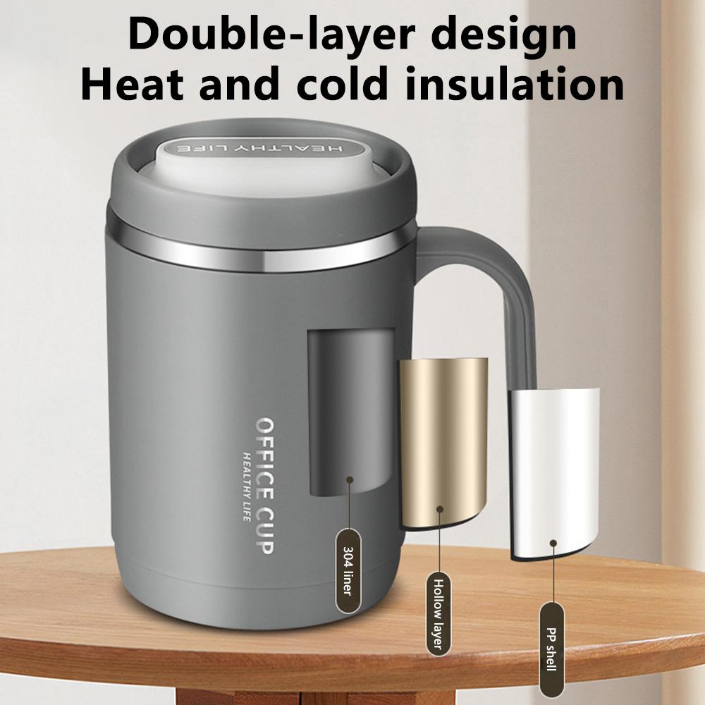 500ml Tumbler Met Deksel En Rietje Vacuüm Geïsoleerde Waterfles Mokken Koffiekopjes Roestvrijstalen Thermosbeker Melk Koffiekop