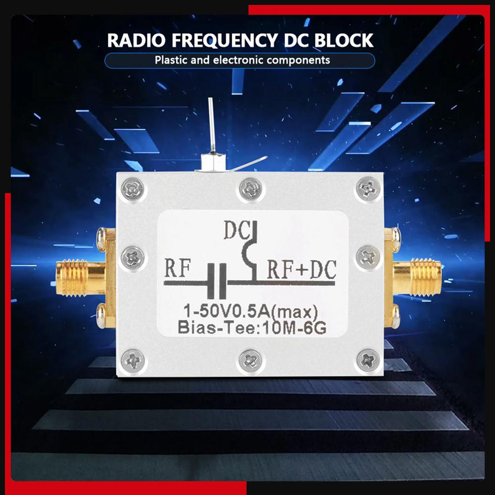 10MHz-6GHz Bias Tee 10MHz-6GHz Broadband Radio Frequency Microwave Coaxial Bias Coaxial Bias Tee RF Bias Tee Coaxial Bias