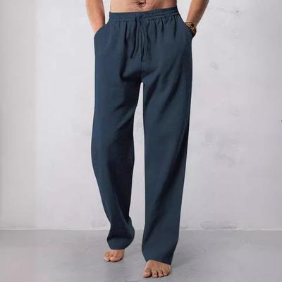 Mode Homme Grande Taille Pantalon Décontracté Ample Lin Respirant Pantalon de Survêtement Pantalon Homme