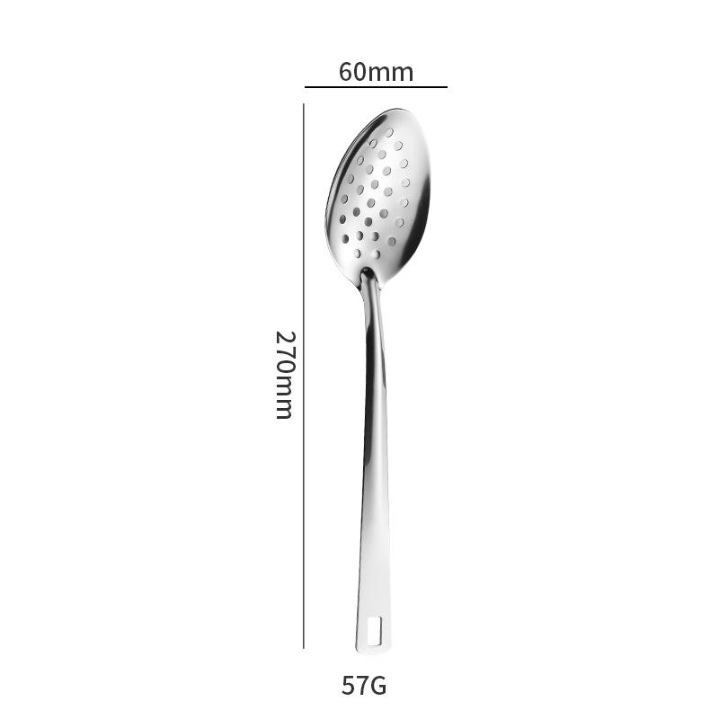6-Piece Stainless Steel Cookware Set: Includes Wok, Spatula, Frying Pan, Ladle, Colander, Serving Spoon, and Strainer.
