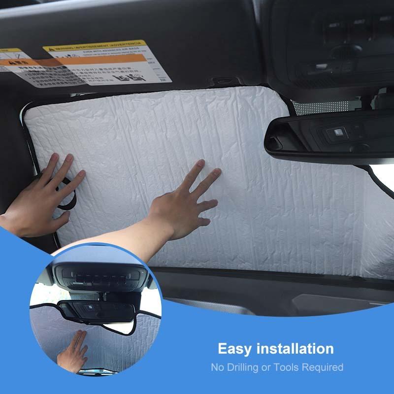 Car Front Windshield Sunshade Window Shade Foldable Sun Visor Cover Fit For Ford Bronco 2021 Up Car Interior Accessories,1 pcs