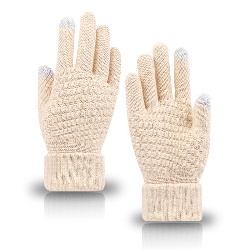 Winter Warm Knitted Gloves Mobile Phone Touch Screen Knitted Gloves Winter Thick Warm Adult Gloves for Men Women